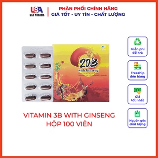 VITAMIN 20B With Ginseng Bồi bổ sức khỏe, kích thích tiêu hóa, tăng cường miễn dịch cơ thể