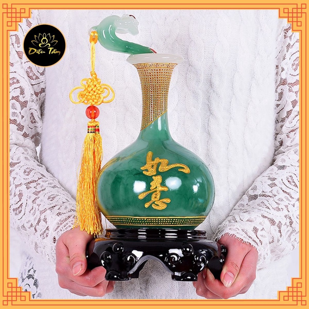 Lọ lục bình như ý bình an phong thủy tài lộc - cặp lục bình may mắn trang trí nhà cửa quà tân gia khai trương sinh nhật