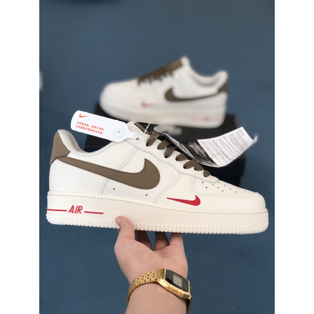 [FullBox &FreeShip] Giày Sneaker AF1 Viền nâu cao cấp 2022 Full size nam nữ (zép 1.1)