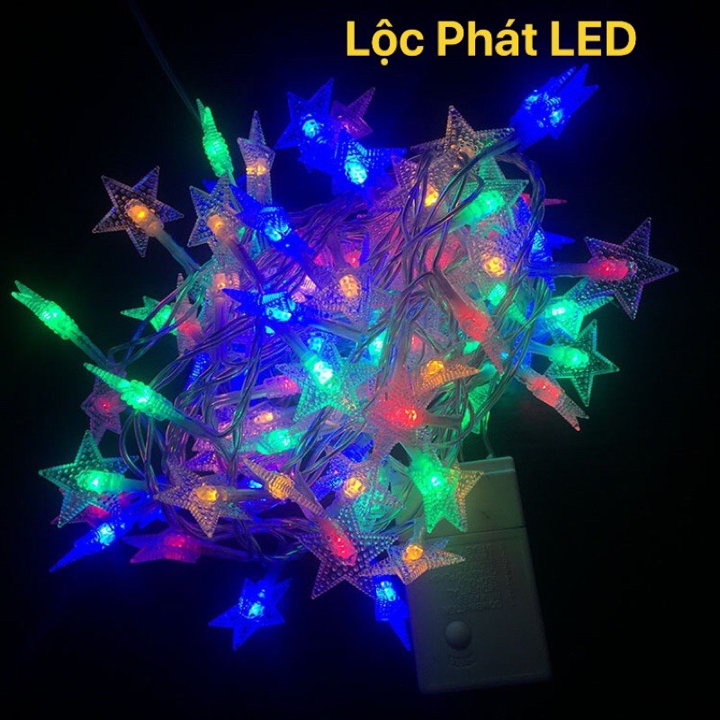 Đèn Led chớp ⭐️⭐️⭐️ 10m - 100 bóng Ngôi Sao đủ màu