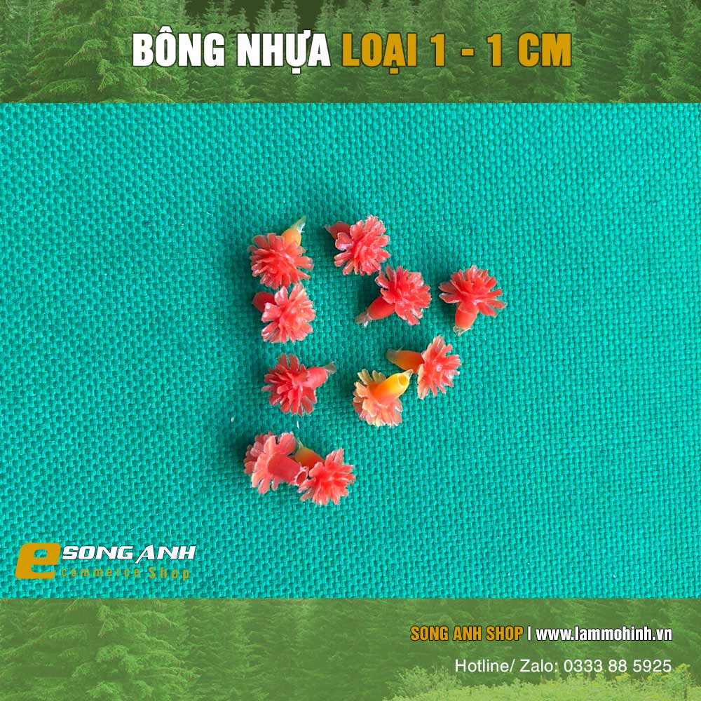 Bông hoa nhựa giả | Dùng cho mô hình mini | Đủ màu sắc | Nụ hoa bằng nhựa