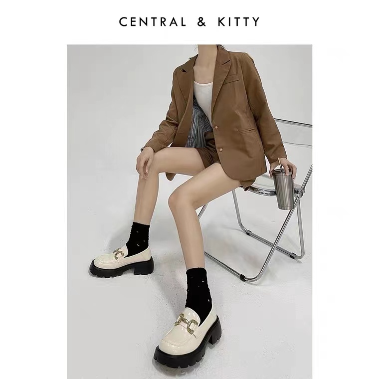 Giày Lười Da Đế Dày Thời Trang 2022 Dành Cho Nữ