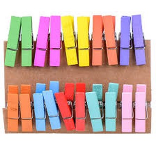 Sét 20 kẹp ảnh gỗ kèm dây