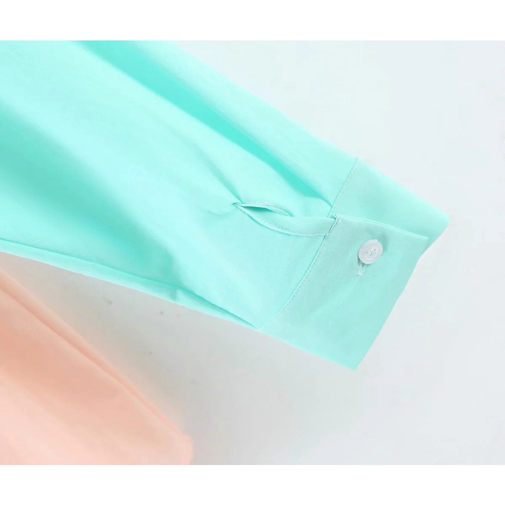 Áo Sơ Mi Dáng Rộng Màu Sắc Tương Phản Phong Cách Retro Pháp Thời Trang Mùa Hè 2021 | BigBuy360 - bigbuy360.vn