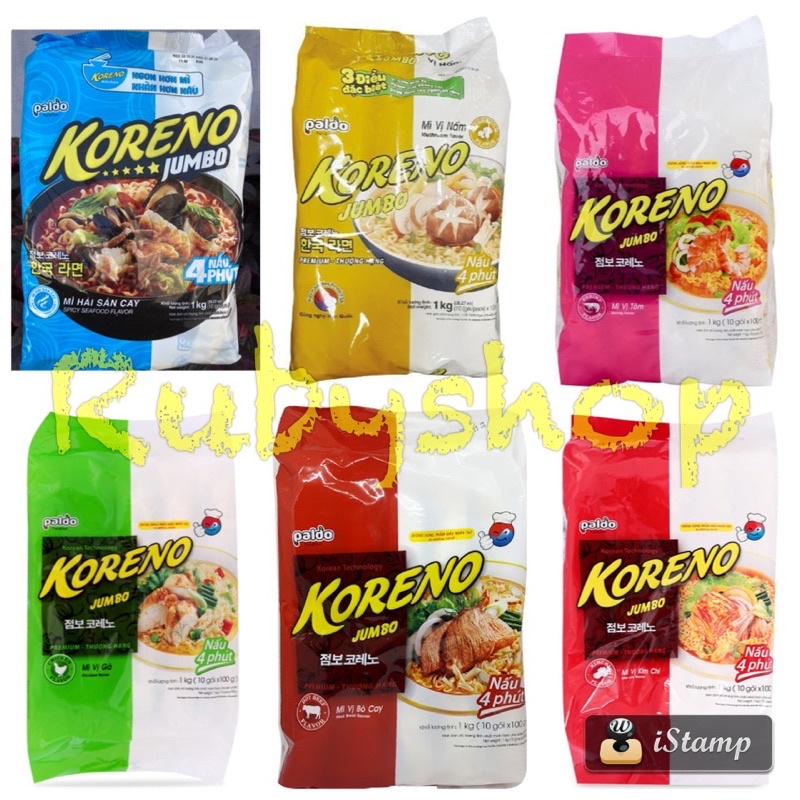 MÌ KORENO 1kg CÁC LOẠI