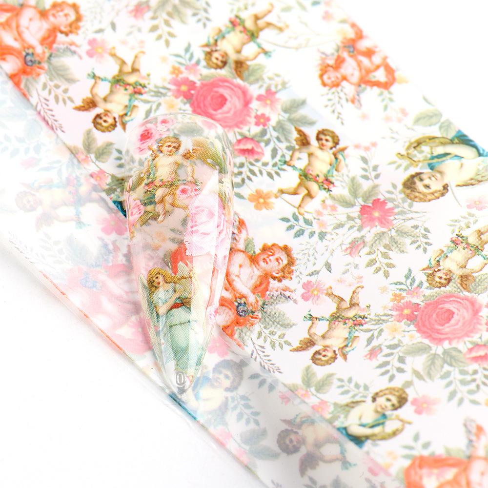 Bộ 10 Miếng Dán Móng Tay Nghệ Thuật Chuyển Nước