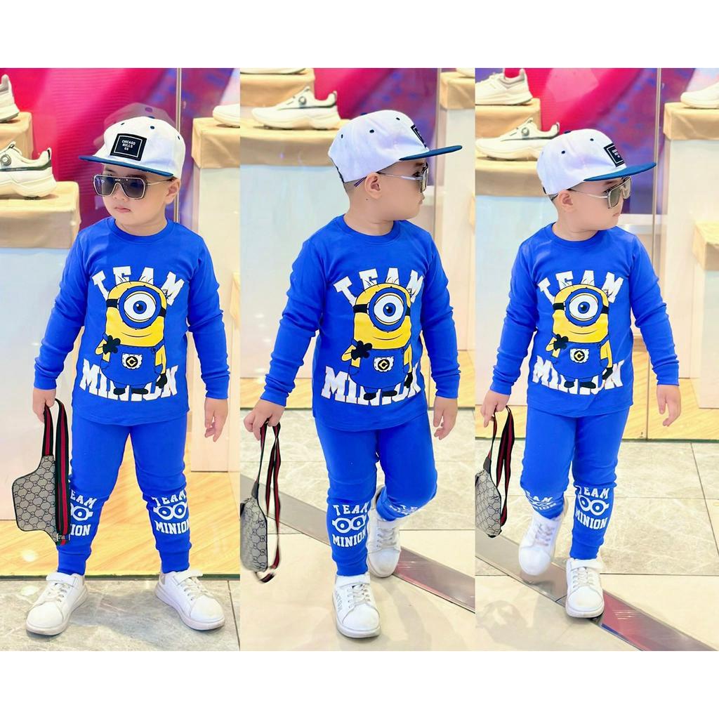 Đồ bộ bé trai, bộ ngủ dài tay cho bé trai size 8-25KG chất thun cotton mềm mịn mát