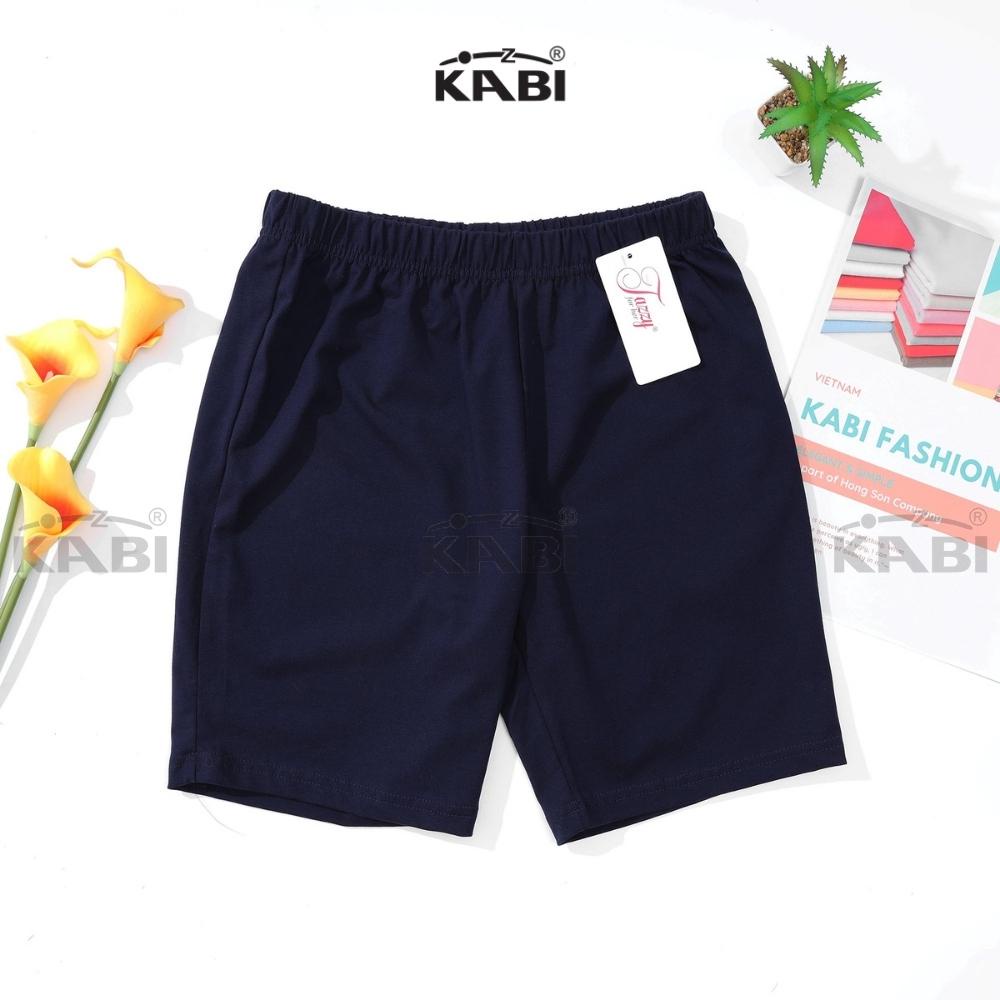 Quần đùi nữ KABI quần short legging ngắn dáng ôm thun cotton bốn chiều màu trơn hồng xám xanh đen