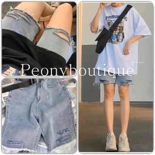 Quần Short Jean Rách Nữ 🌸 Quần jeans lửng dáng suông shorts rách ngắn Ulzzang SIÊU HOT 🌸