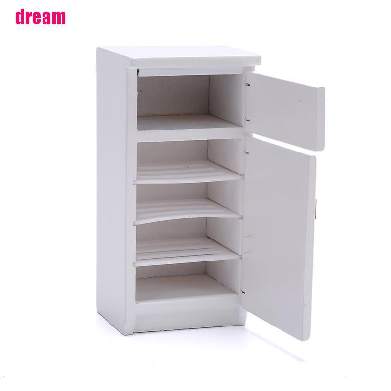 Tủ Lạnh Mini Bằng Gỗ Màu Trắng Hình Vũ Công Ba Lê