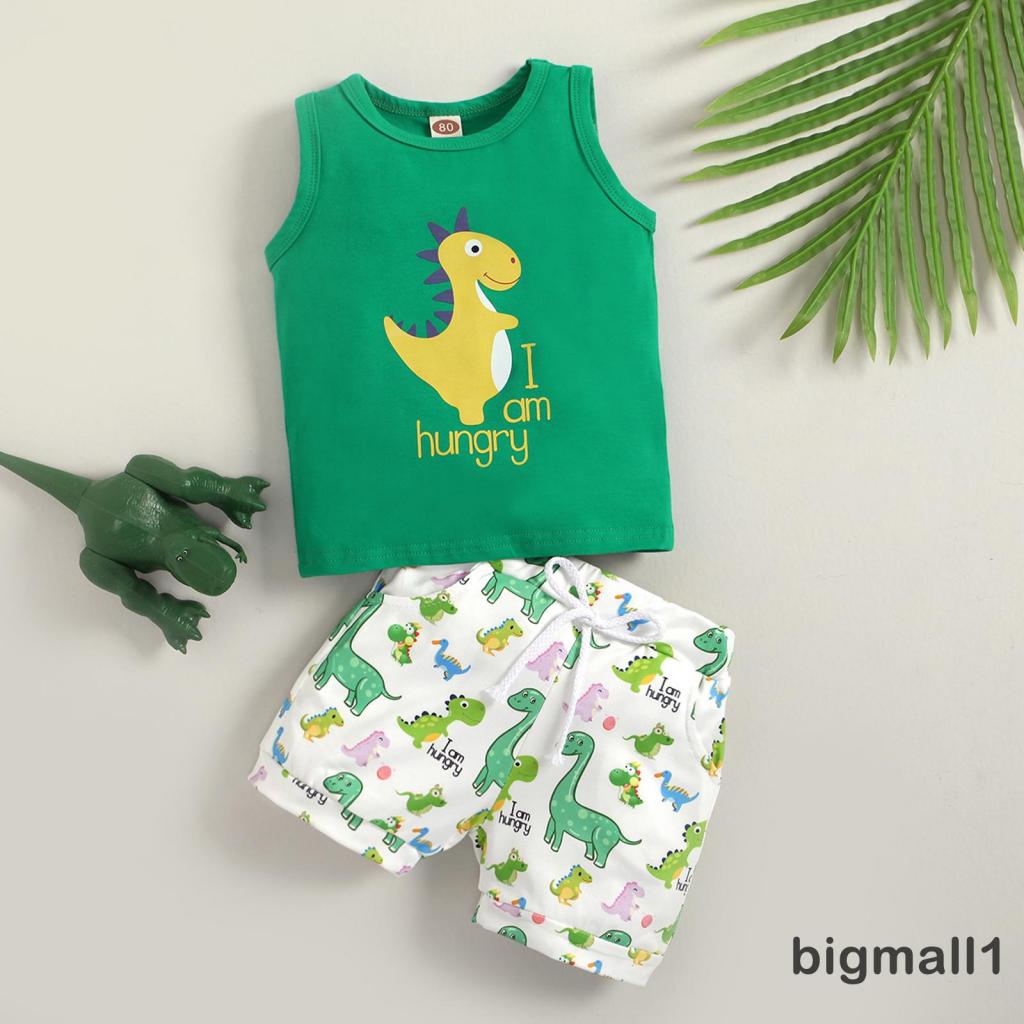 Set Áo Thun Ba Lỗ + Quần Short Lưng Thun Cho Bé Trai 6 Tháng - 4 Tuổi