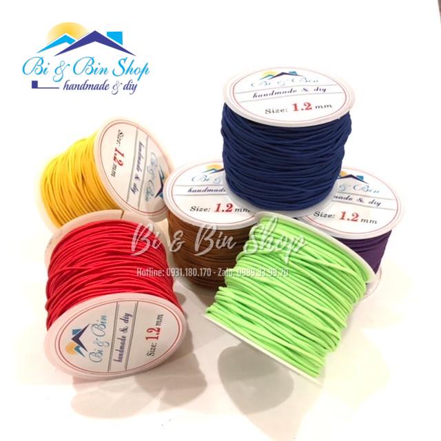 Cuộn 20 Mét Dây Thun 1,2mm Co Giãn Đàn Hồi Tốt Dùng Xỏ Hạt Chuỗi Làm Vòng Đeo Tay - Bi &amp; Bin Shop