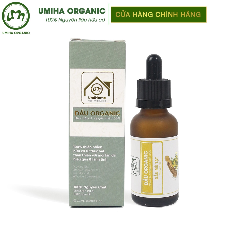 Dầu Mù Tạt Nguyên Chất UMIHA 10/ 30ml Dưỡng Ẩm Làm Sạch Da, Ngăn Ngừa Mụn Trứng Cá