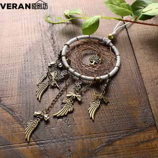 Dreamcatcher đính lông vũ phong cách retro