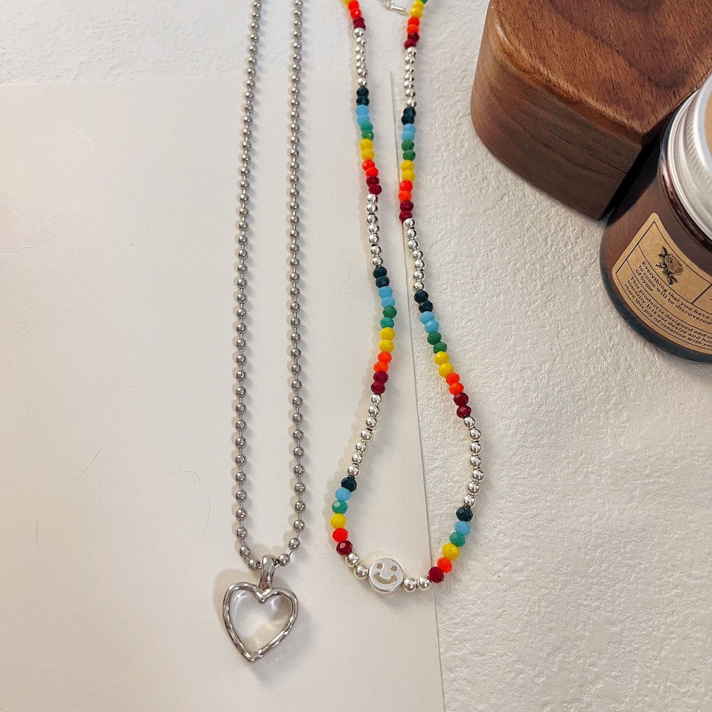 Vòng cổ Chuỗi Hạt Hình Mặt Cười Dễ Thương Cho Nữ