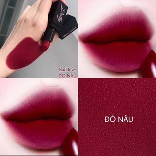 [Đỏ Nâu] Bad Love - Son  Sáp Phủ Phấn Dolly Không Chì Màu Đỏ Nâu