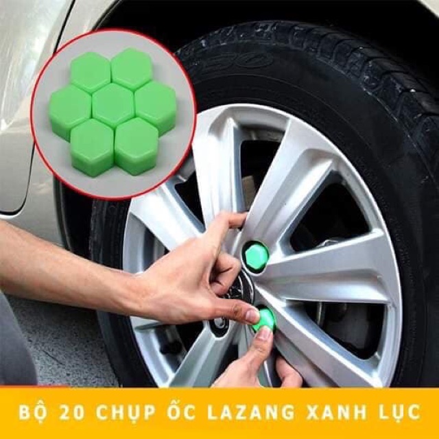 Bộ 20 Chụp Ốc Lazang Trang Trí Và Bảo Vệ Ốc Lốp Bánh Xe Ô Tô 19mm