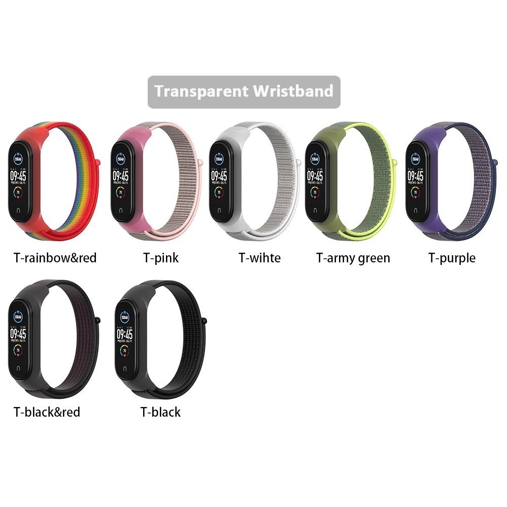 Dây đeo nylon mặt cao su Mi band 5, miband 6 MIJOBS - dây đeo thay thế nylon/silicon MIJOBS