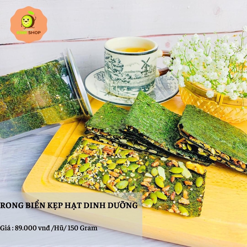 Combo Rong biển mix nhiều loại Kẹp hạt dinh dưỡng FIGO ăn kiêng, giảm cân, healthy - Đồ ăn vặt văn phòng