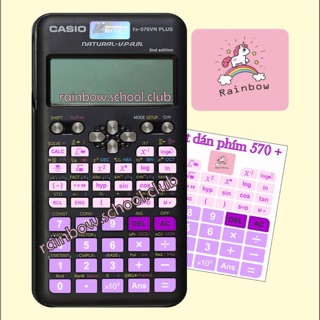 Sticker nút dán phím casio màu tím máy tính casio fx 570 vn plus 2nd edition