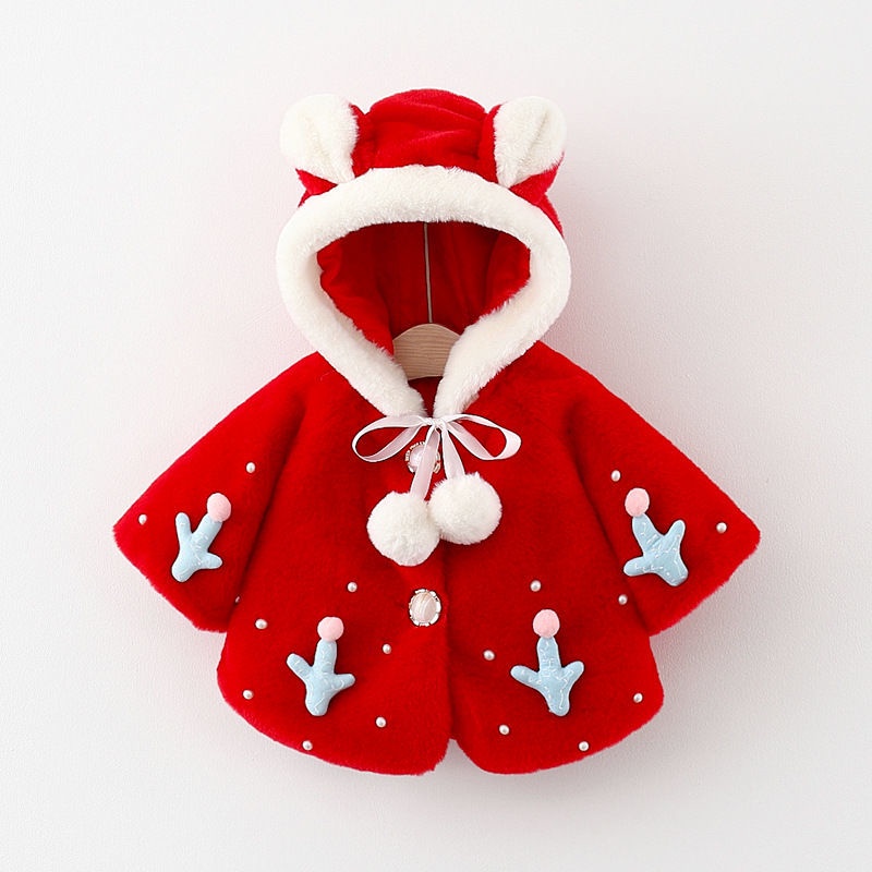 Áo choàng nhung chống gió thời trang thu đông cho bé từ 1 tuổi 2 tuổi
 | BigBuy360 - bigbuy360.vn