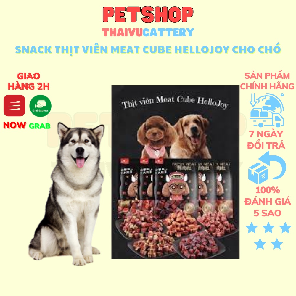 Snack thịt viên cho cún Meat Cube HelloJoy