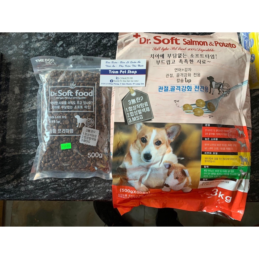 Thức ăn chó hạt mềm Dr.Soft 3kg