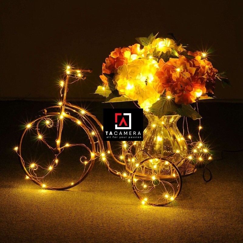 LED Fairy Lights - Đèn Đom Đóm - Size 20m 200 bóng - Nguồn DC 12V