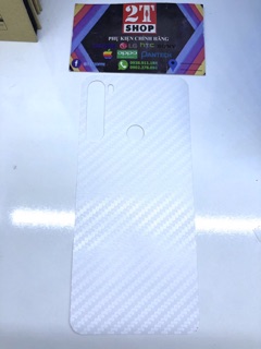 DÁN VÂN CARBON MẶT LƯNG XIAOMI REDMI NOTE 8