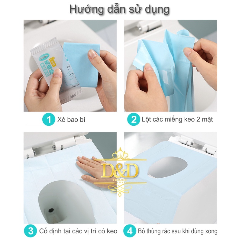 Tấm lót, miếng lót bồn cầu vệ sinh WHIKON dùng 1 lần tiện lợi