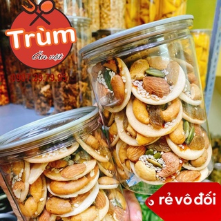 [HỦ 260GR] Bánh đồng tiền mix giá trị dinh dưỡng cao: hạt Điều, Hạnh nhân, Nho khô, Mè rang, Mạch nha - Trùm Ăn Vặt