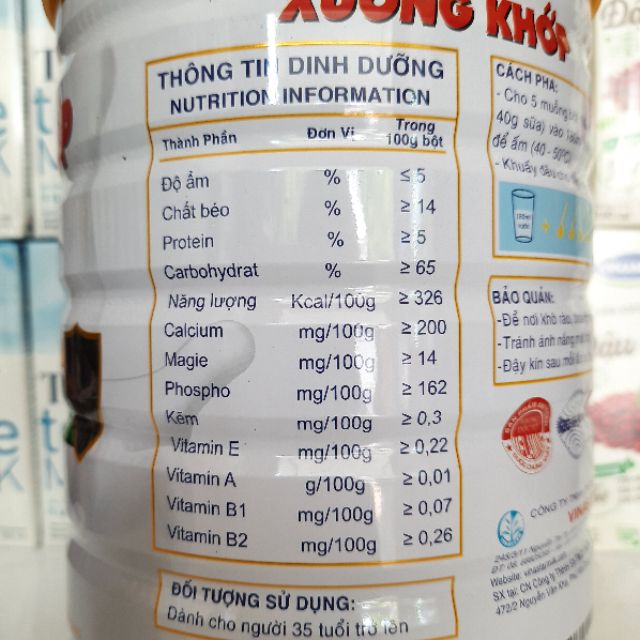 💦💦Sữa VINASTAR XƯƠNG KHỚP 900g