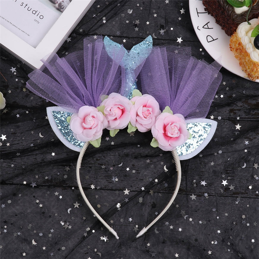 Phụ kiện cài tóc hình đuôi cá đính kim tuyến lấp lánh