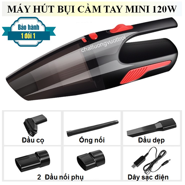 Máy Hút Bụi Ô Tô Cầm Tay Công Suất Cao 120W - Máy Hút Bụi Cầm Tay Mini Điện Áp 12V Cho Ô Tô Cực Khoẻ