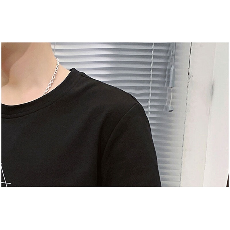 Áo Thun Tay Ngắn Cổ Tròn Dáng Rộng Chất Liệu Cotton Thời Trang Mùa Hè Cho Nam