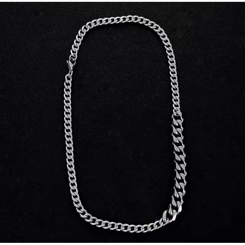 Vòng cổ nam titan thép không gỉ tạo dáng dây xích Cuban Unisex thời trang Cá Tính phong cách Hiphop