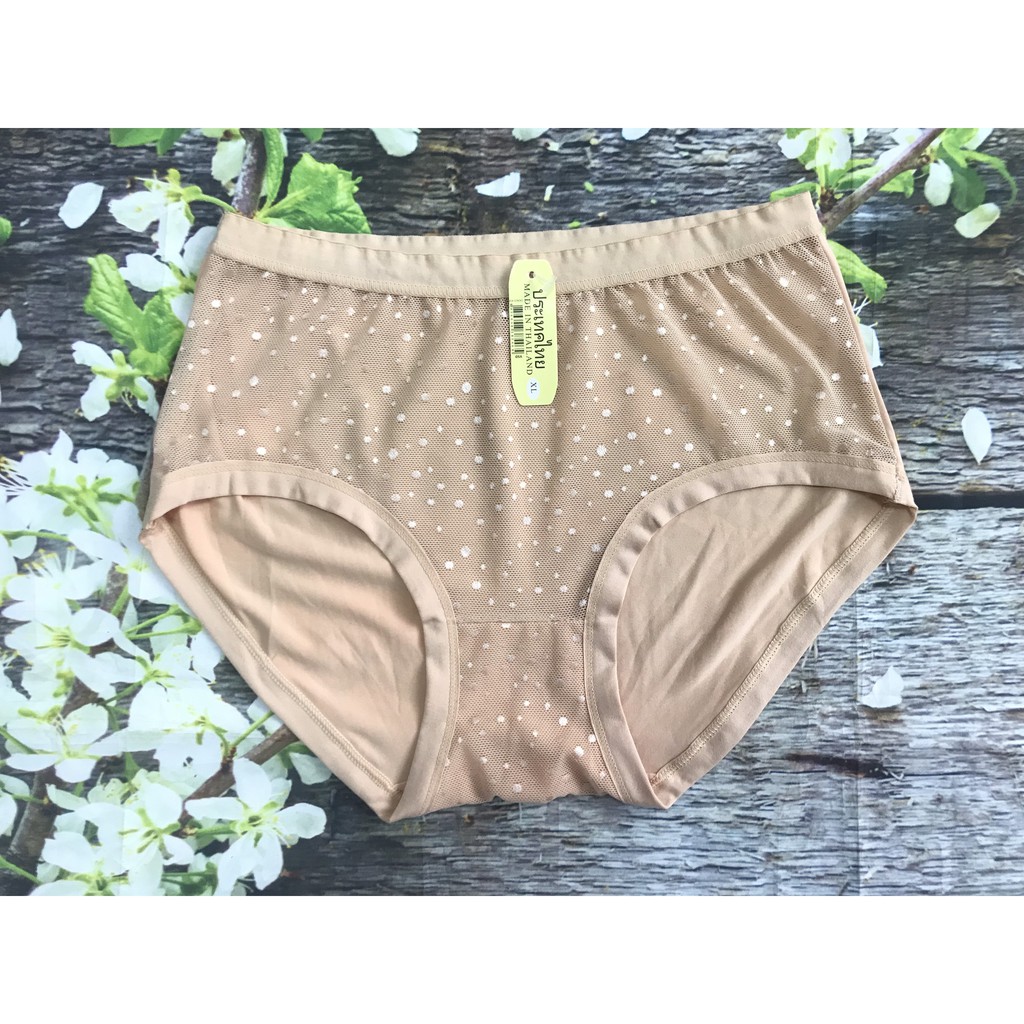 Quần cotton Big Size phối lưới chấm bi trước - siêu ưng | BigBuy360 - bigbuy360.vn