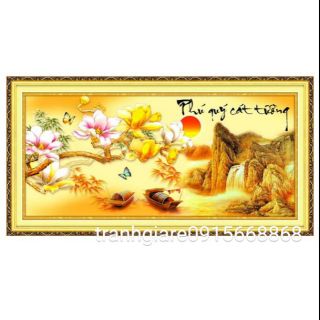 Tranh đính đá phú quý cát tường tuyệt đẹp