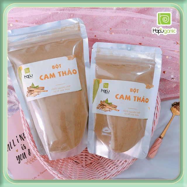 Bột Cam Thảo Nguyên Chất HaPu Organic giảm mụn, sáng da