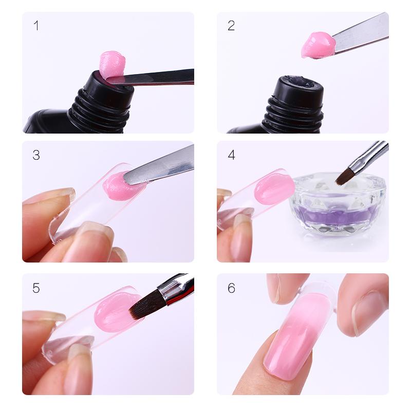 Bộ 6 gel nối dài móng tay UV LED UR SUGAR cao cấp 15ml