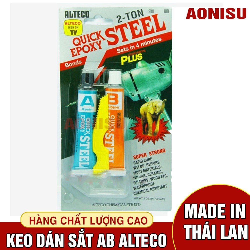 Keo Dán Sắt QUICK EPOXY STEEL 2 Thành Phần , Keo Dán Sắt , Gỗ , Keo Dán Đa Năng AONISU