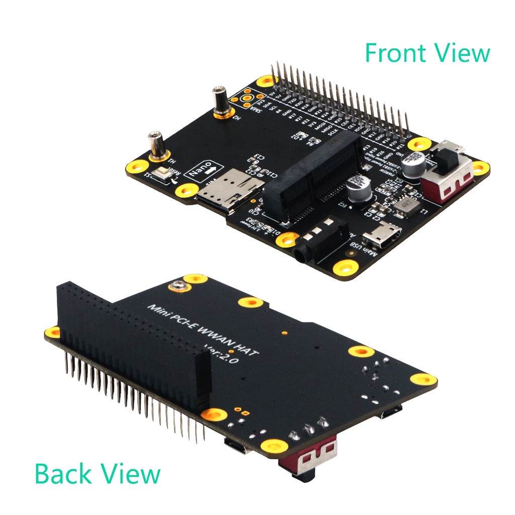 Mũ Rộng Vành 3g / 4g Lte Cho Raspberry Pi 4 3 2 B + Với Khe Thẻ Sim