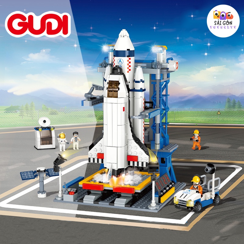 Đồ Chơi Lắp Ráp Kiểu LEGO Mô Hình Tàu Bay Không Gian Space Shutte GUDI 8815 / 11001 Với 573+ PCS Khám Phá Vũ Trụ Độc Đáo
