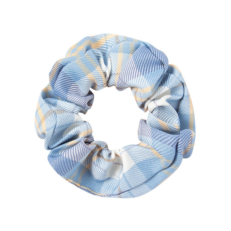 Dây Buộc Tóc Cao Su Co Giãn Họa Tiết Sọc Caro Phong Cách Hàn Quốc Thời Trang Cho Nữ