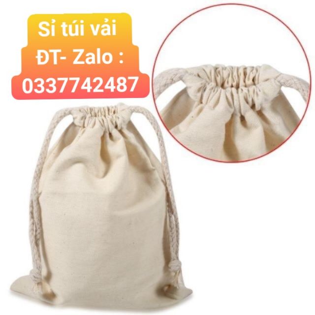 BỘ gồm 10 TÚI VẢI cotton tiện dụng cho khách hàng (cung cấp sỉ quanh năm)