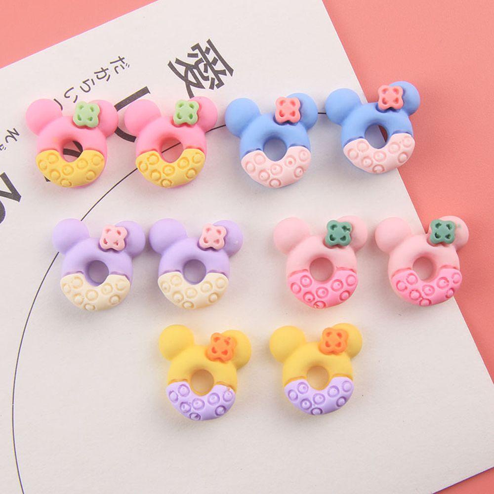 Phụ Kiện Trang Trí Móng Tay Hình Bánh Donut / Chuột Mickey Dễ Thương DIY