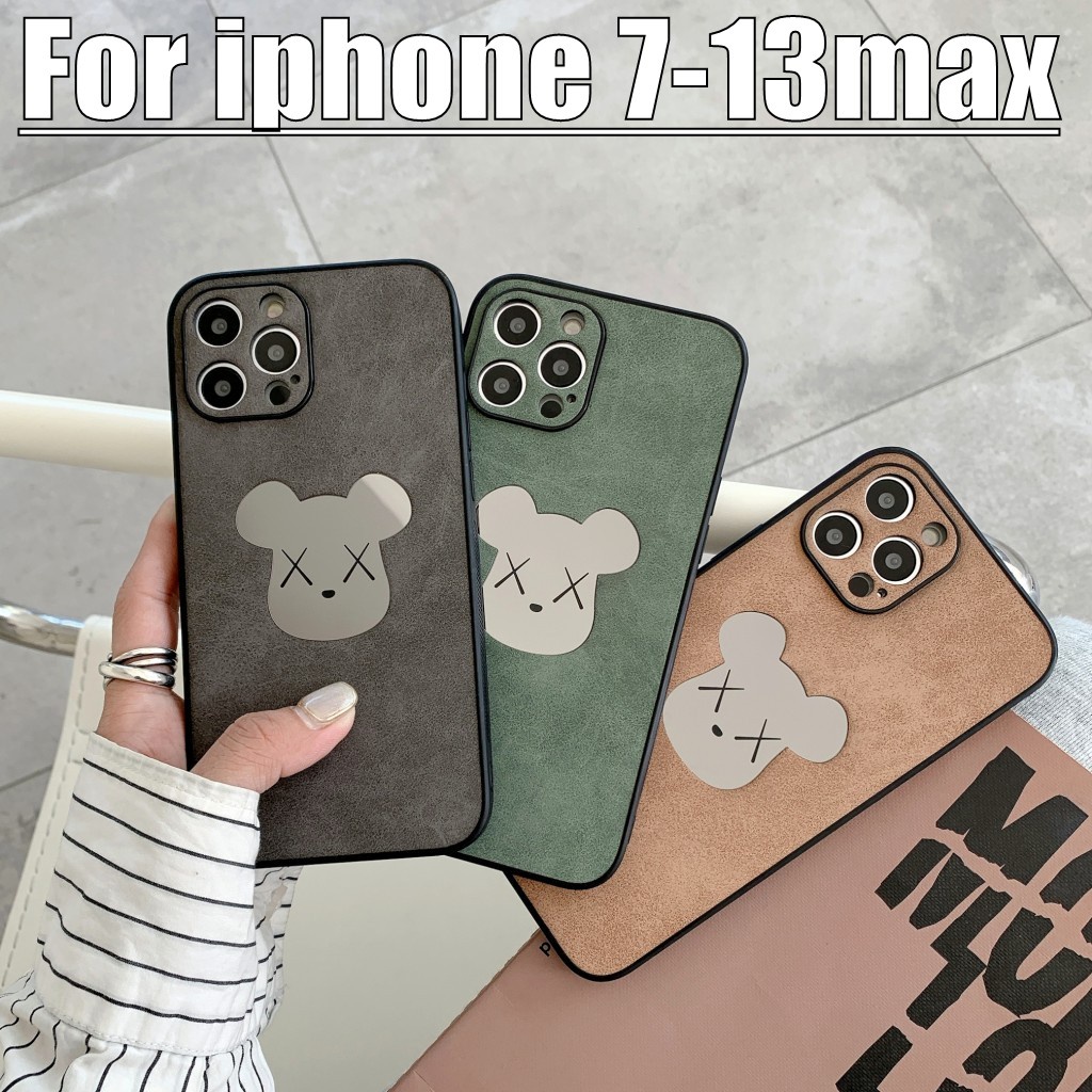 Ốp Điện Thoại Họa Tiết Gấu Hoạt Hình Cho iPhone 13 12 mini 11 pro max X XR XS max 8 7 plus SE 2020