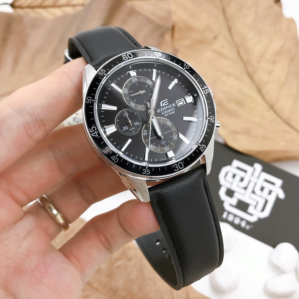 Đồng hồ nam Casio EDIFICE EFR-546 / EFR-546L-1A dây da thật, hàng chính hãng