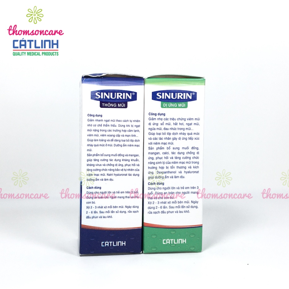 Xịt Mũi Dị Ứng Thời Tiết Sinurin Của Dược Cát Linh Từ Muối Biển