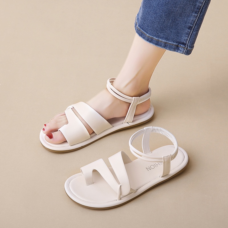 Giày sandal IELGY thiết kế xỏ ngón đi biển thời trang đế mềm phong cách La Mã dành cho nữ